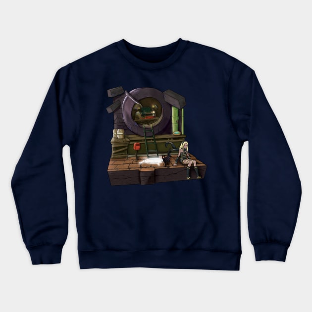 Gravity Mansion Crewneck Sweatshirt by Creative Wiz